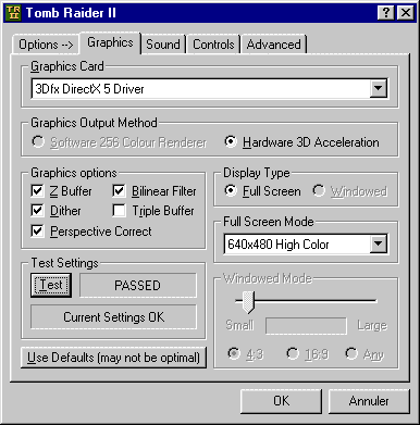 Le menu de configuration graphique de TR2 (11 Ko)