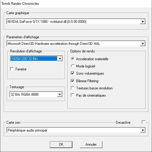 Ma configuration pour TR5